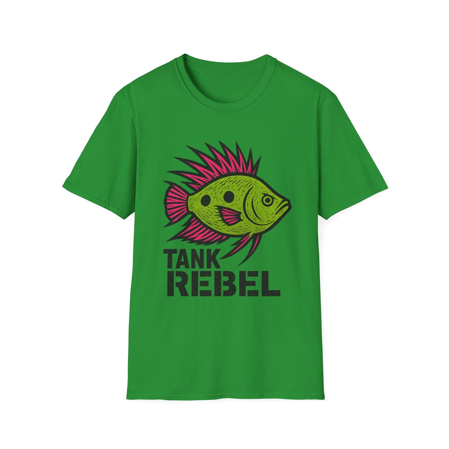 Tank Rebel Tee – Punk Three-Spot Gourami Mohawk Design