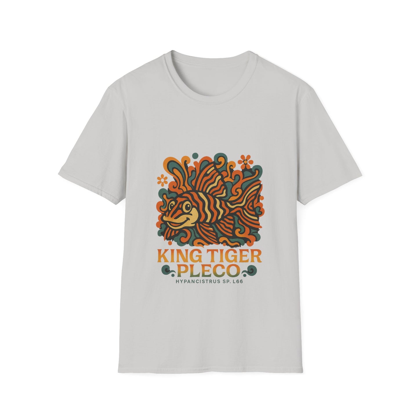 King Tiger Pleco Tee – Y2K Retro Wave Aquarium Design
