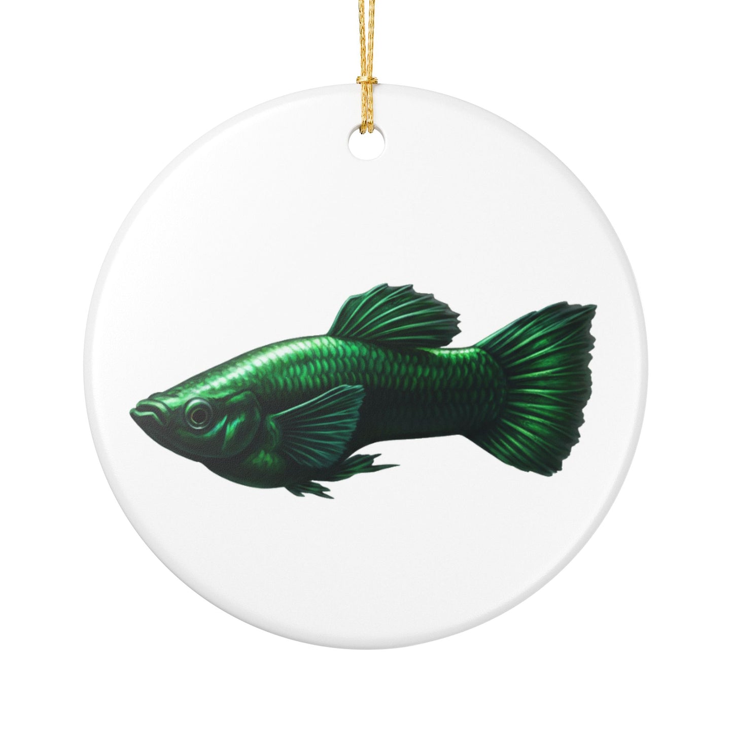 Green Moscow Guppy Ornament