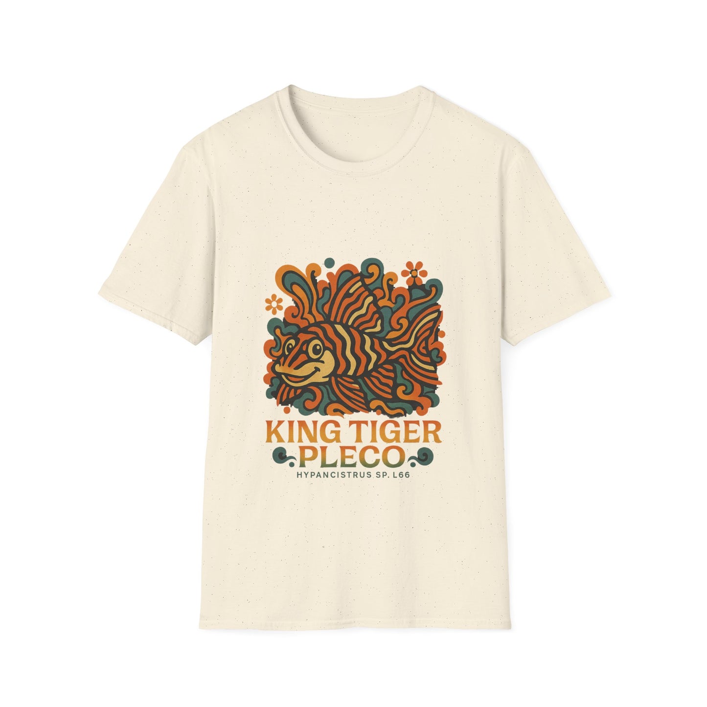 King Tiger Pleco Tee – Y2K Retro Wave Aquarium Design