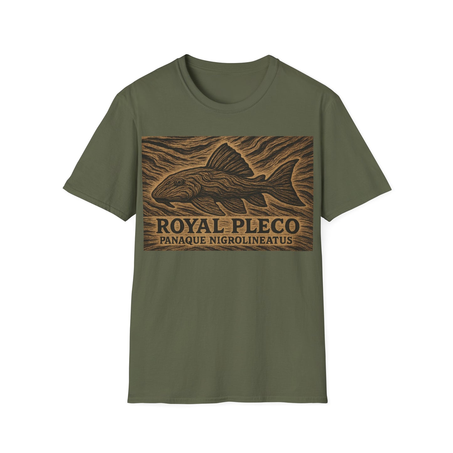 Royal Pleco Tee – Driftwood Spirit Double Exposure Design