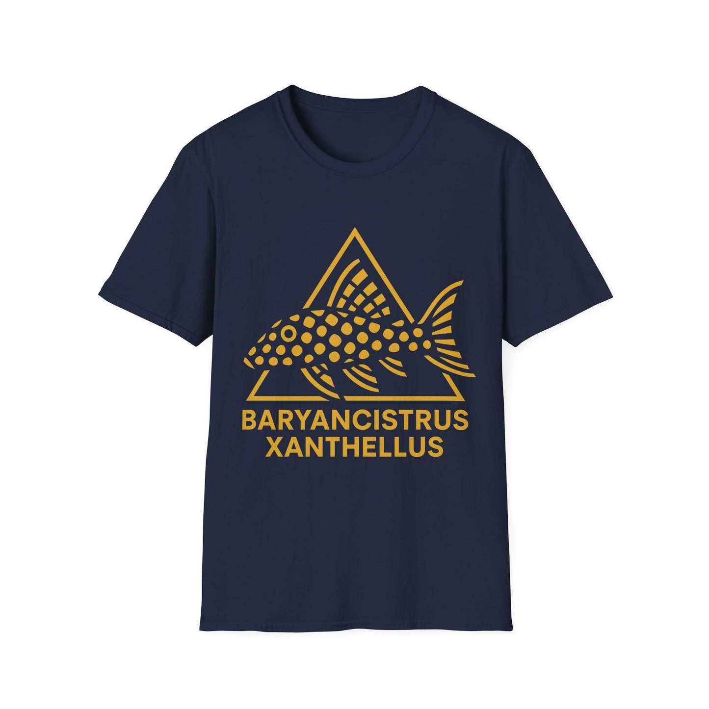 Gold Nugget Pleco Tee – Geometric Logo Catfish Design