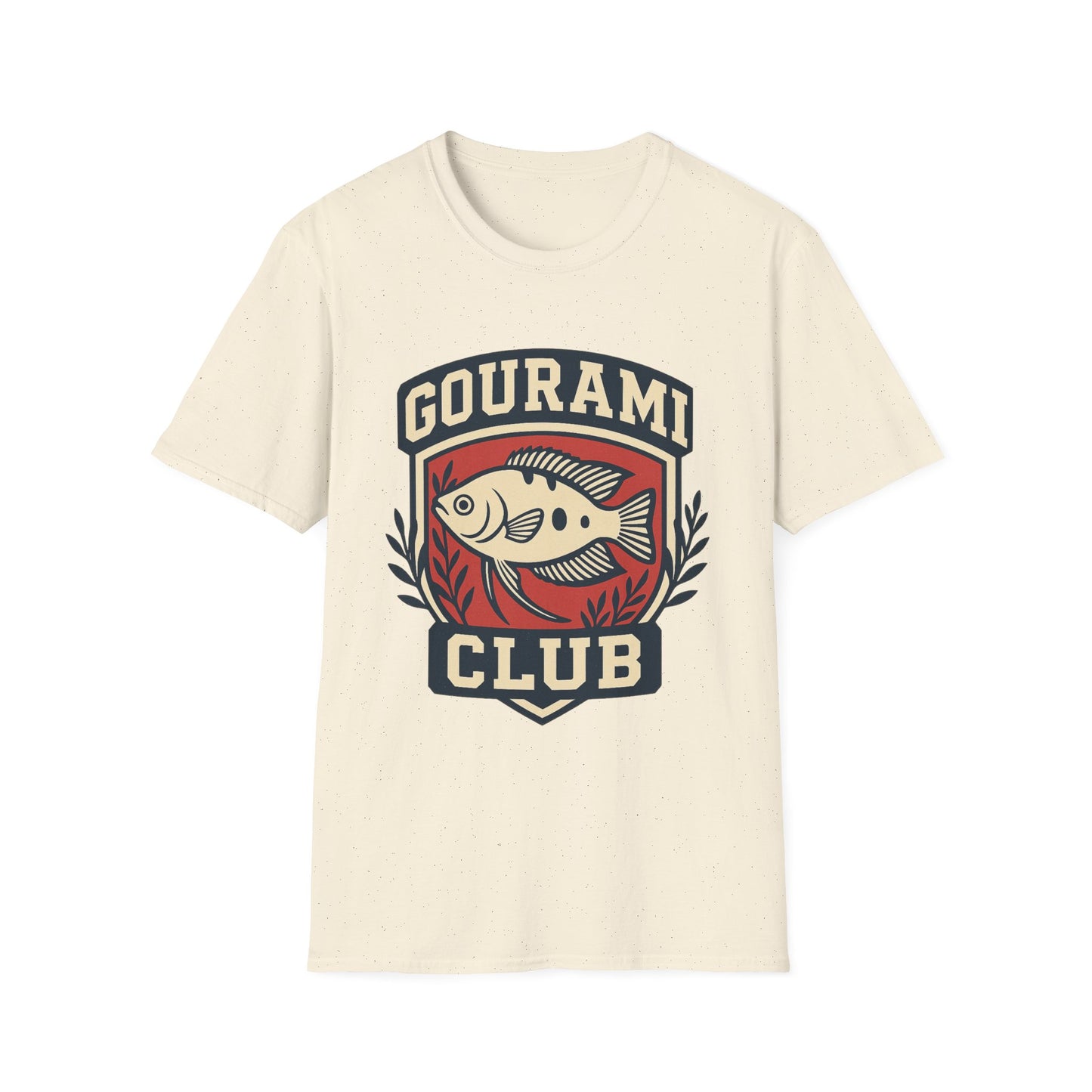 Gourami Club Tee – Retro Crest Three-Spot Gourami Design