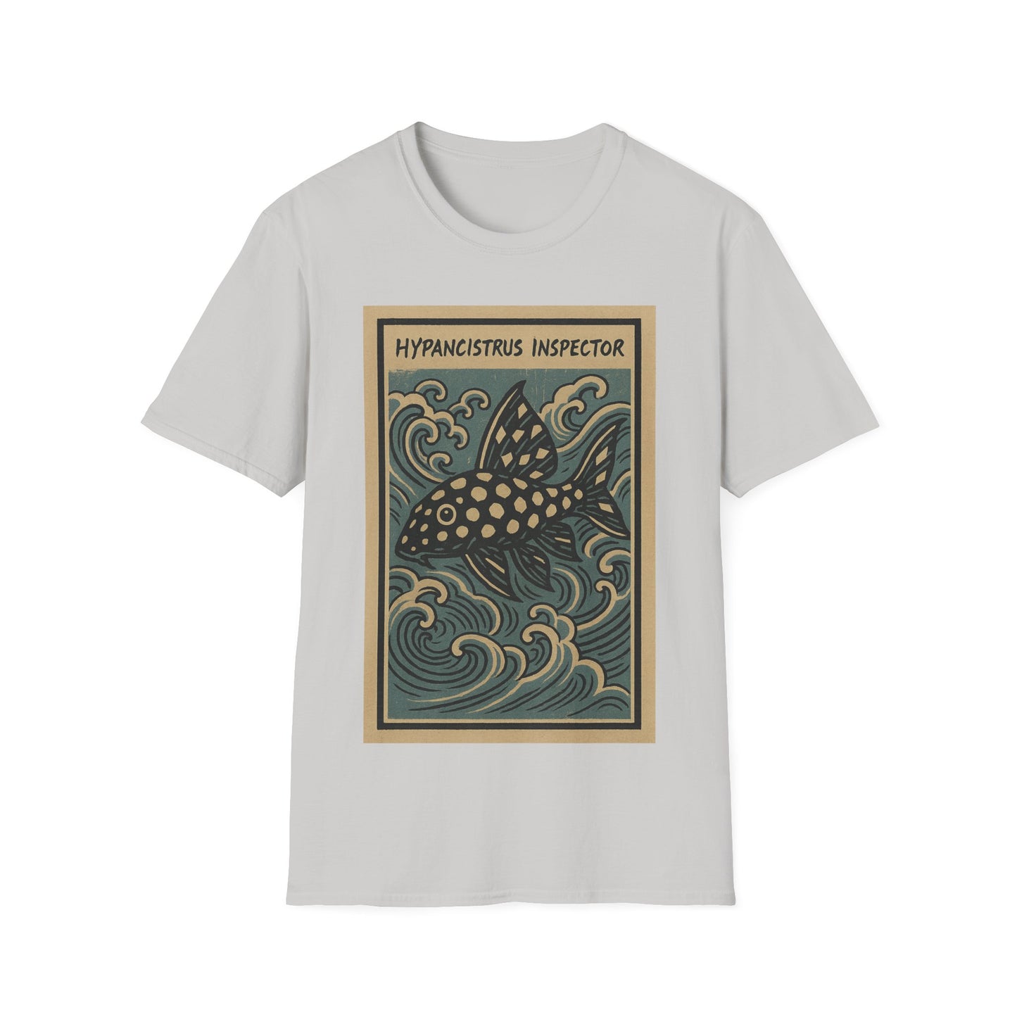 Snowball Pleco Tee – Ukiyo-e Woodblock Aquarium Art