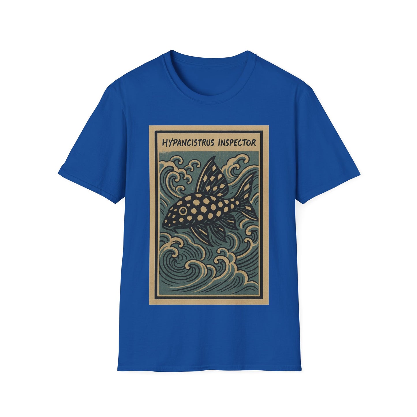 Snowball Pleco Tee – Ukiyo-e Woodblock Aquarium Art
