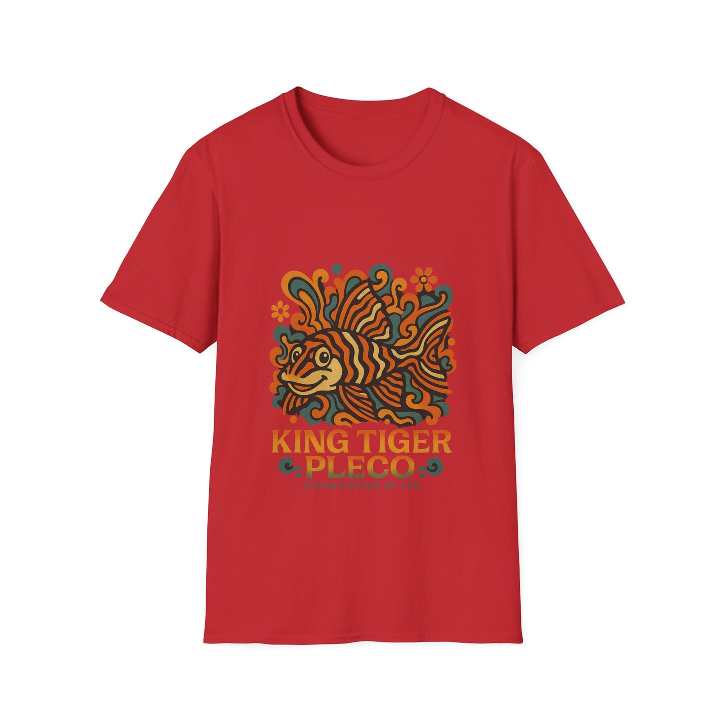 King Tiger Pleco Tee – Y2K Retro Wave Aquarium Design