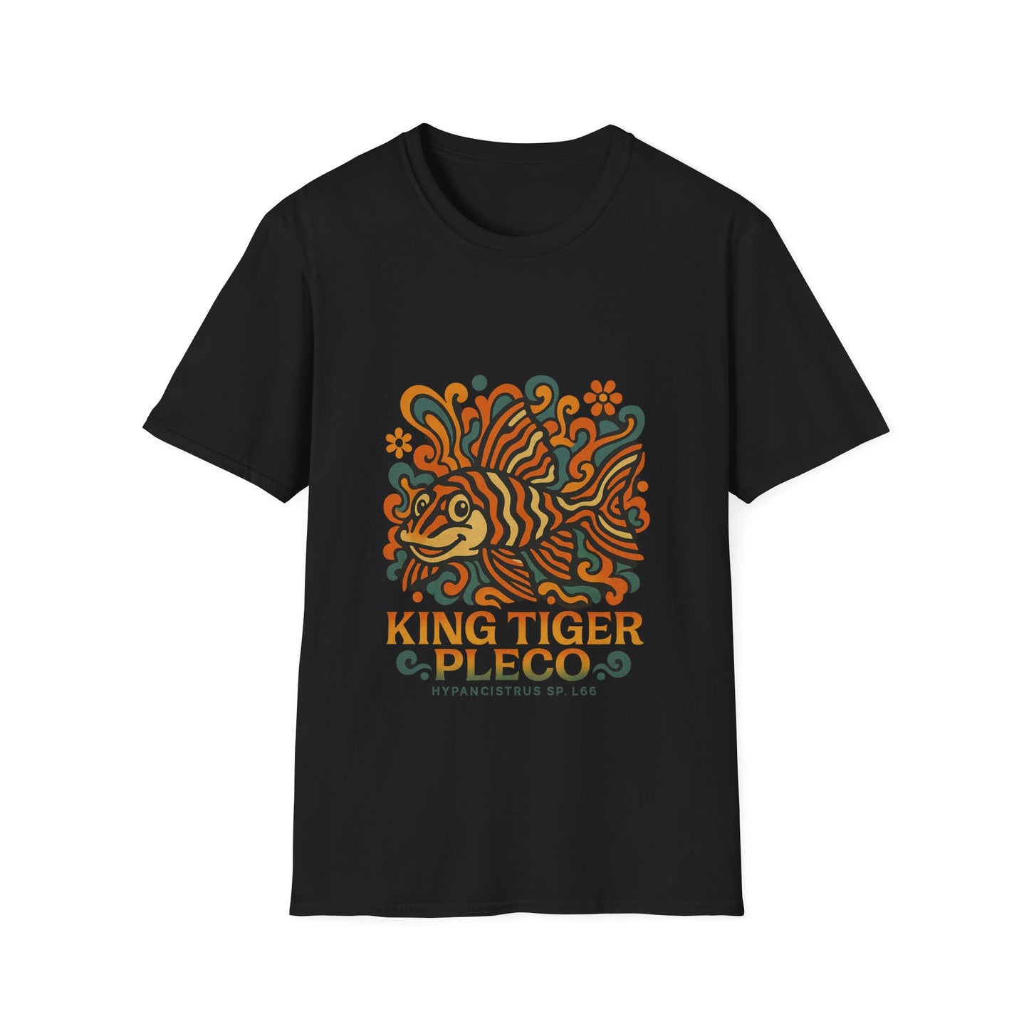 King Tiger Pleco Tee – Y2K Retro Wave Aquarium Design
