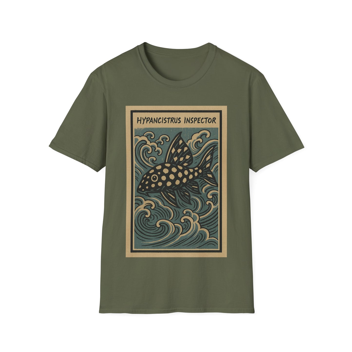 Snowball Pleco Tee – Ukiyo-e Woodblock Aquarium Art