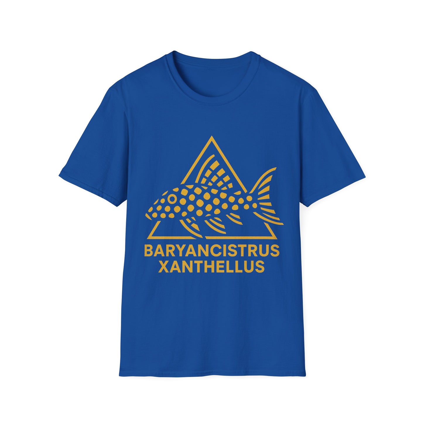 Gold Nugget Pleco Tee – Geometric Logo Catfish Design