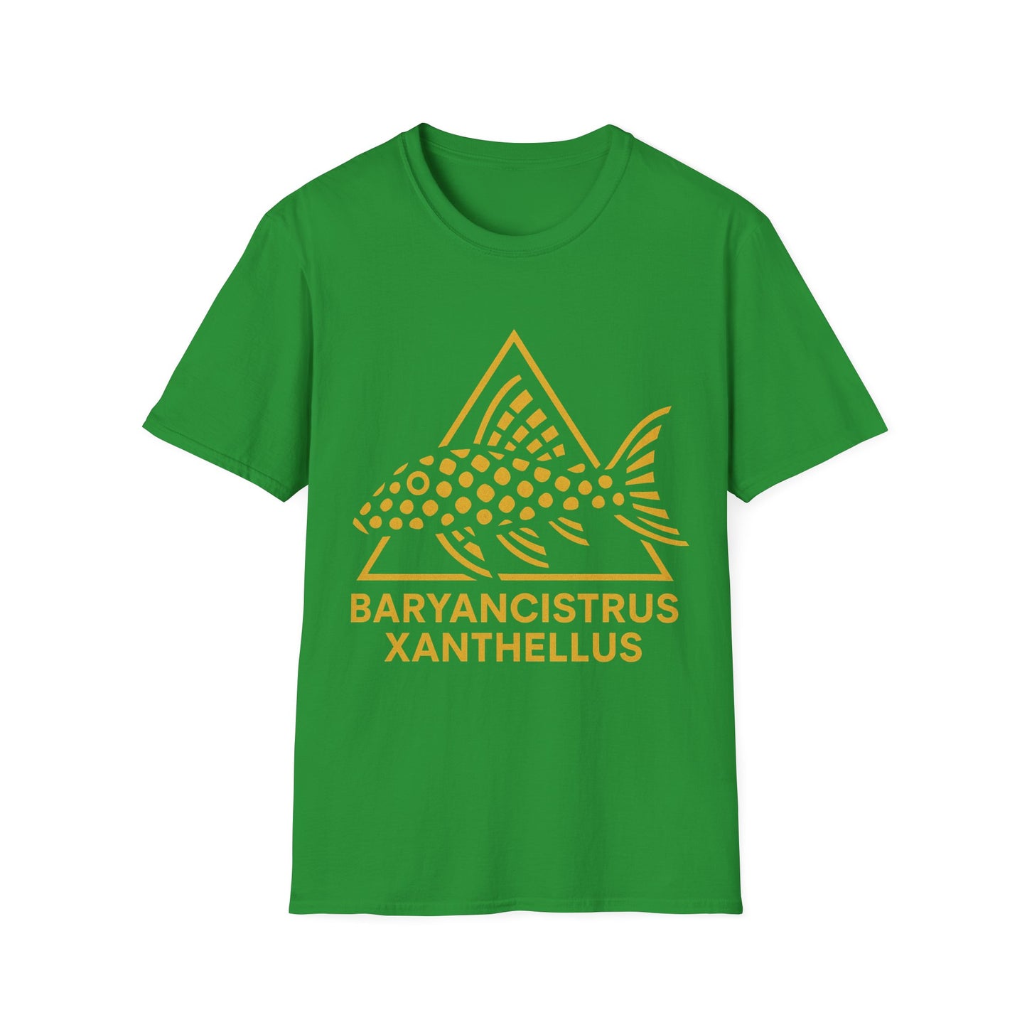 Gold Nugget Pleco Tee – Geometric Logo Catfish Design