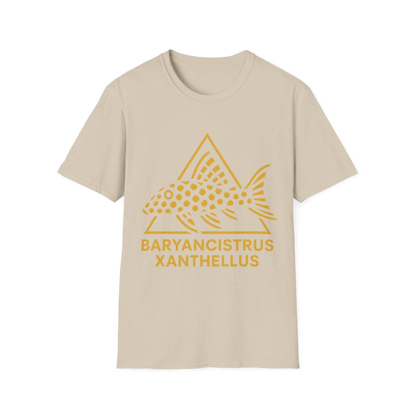 Gold Nugget Pleco Tee – Geometric Logo Catfish Design