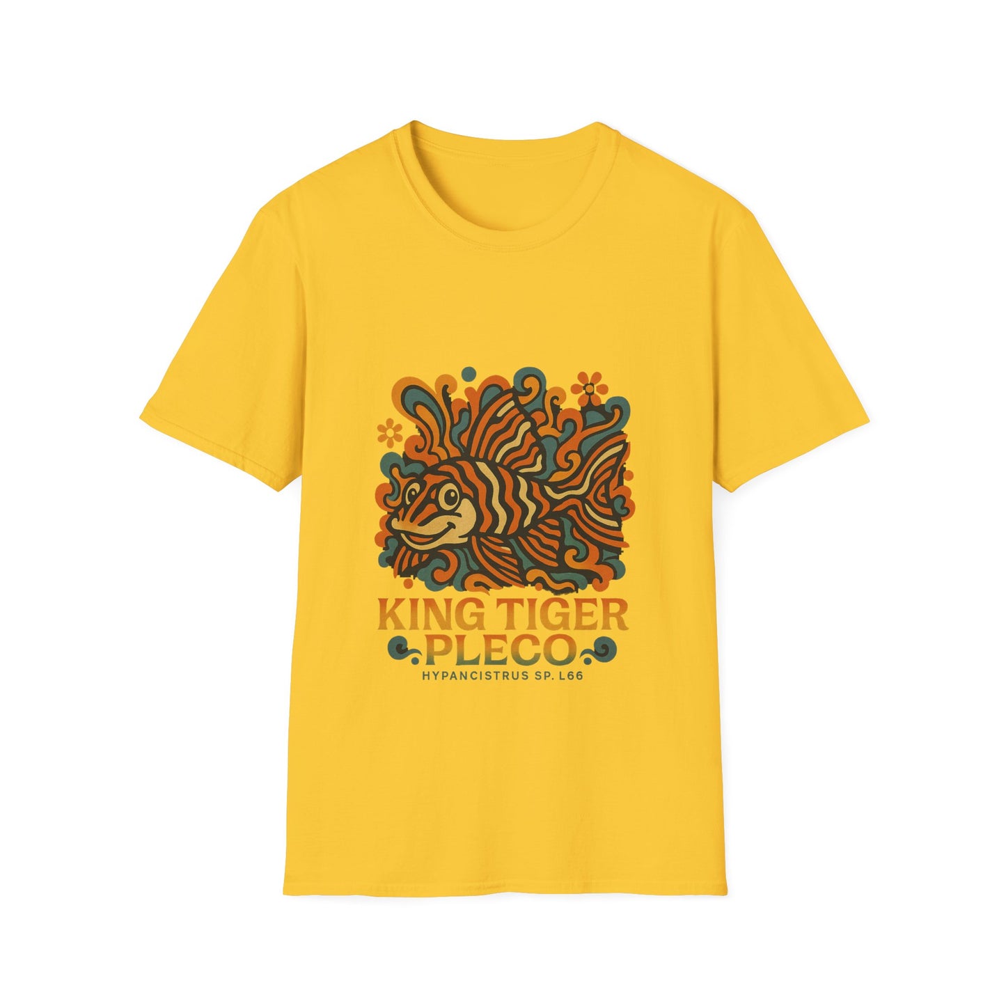 King Tiger Pleco Tee – Y2K Retro Wave Aquarium Design