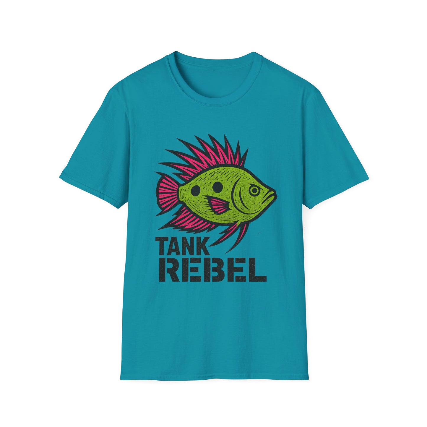 Tank Rebel Tee – Punk Three-Spot Gourami Mohawk Design