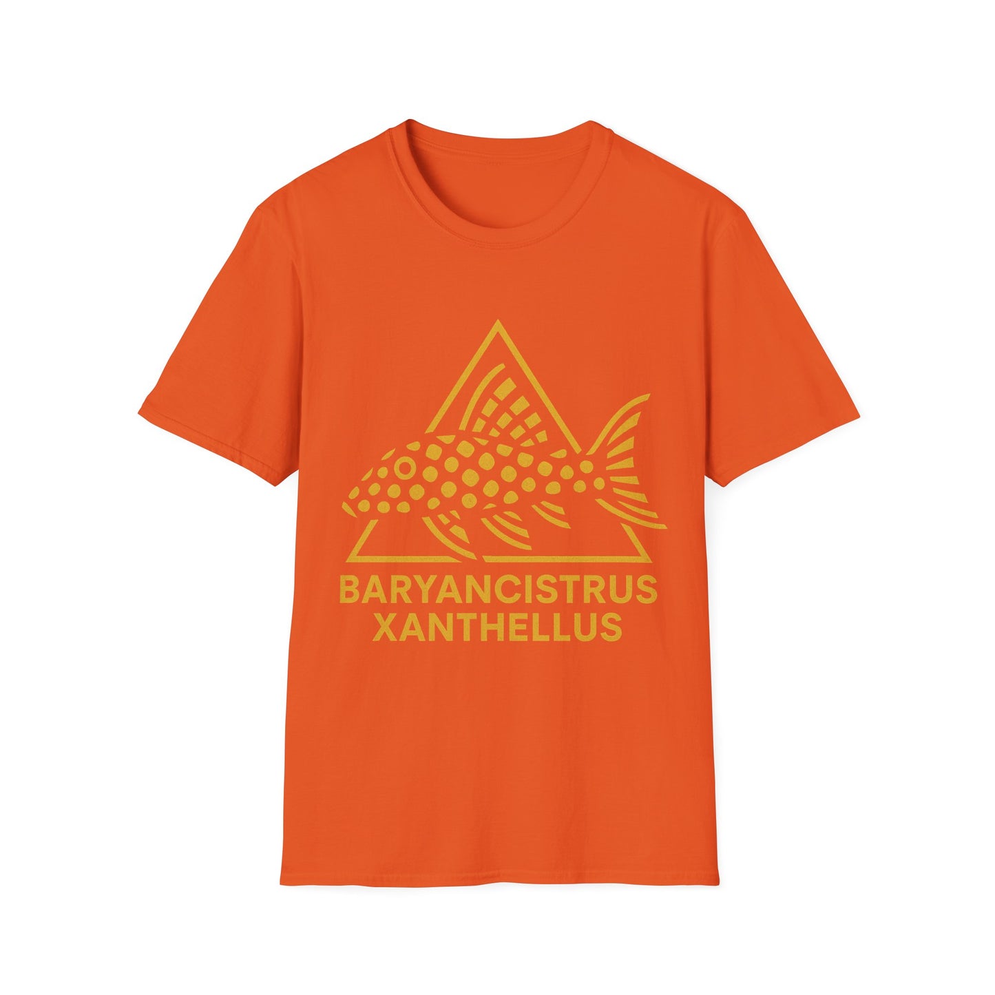 Gold Nugget Pleco Tee – Geometric Logo Catfish Design