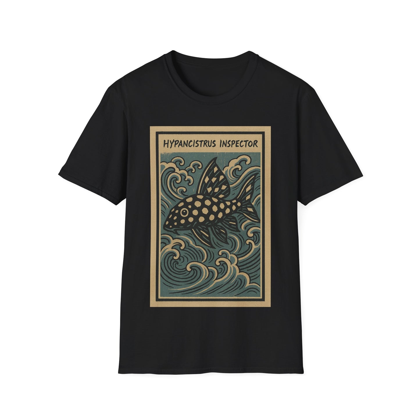 Snowball Pleco Tee – Ukiyo-e Woodblock Aquarium Art