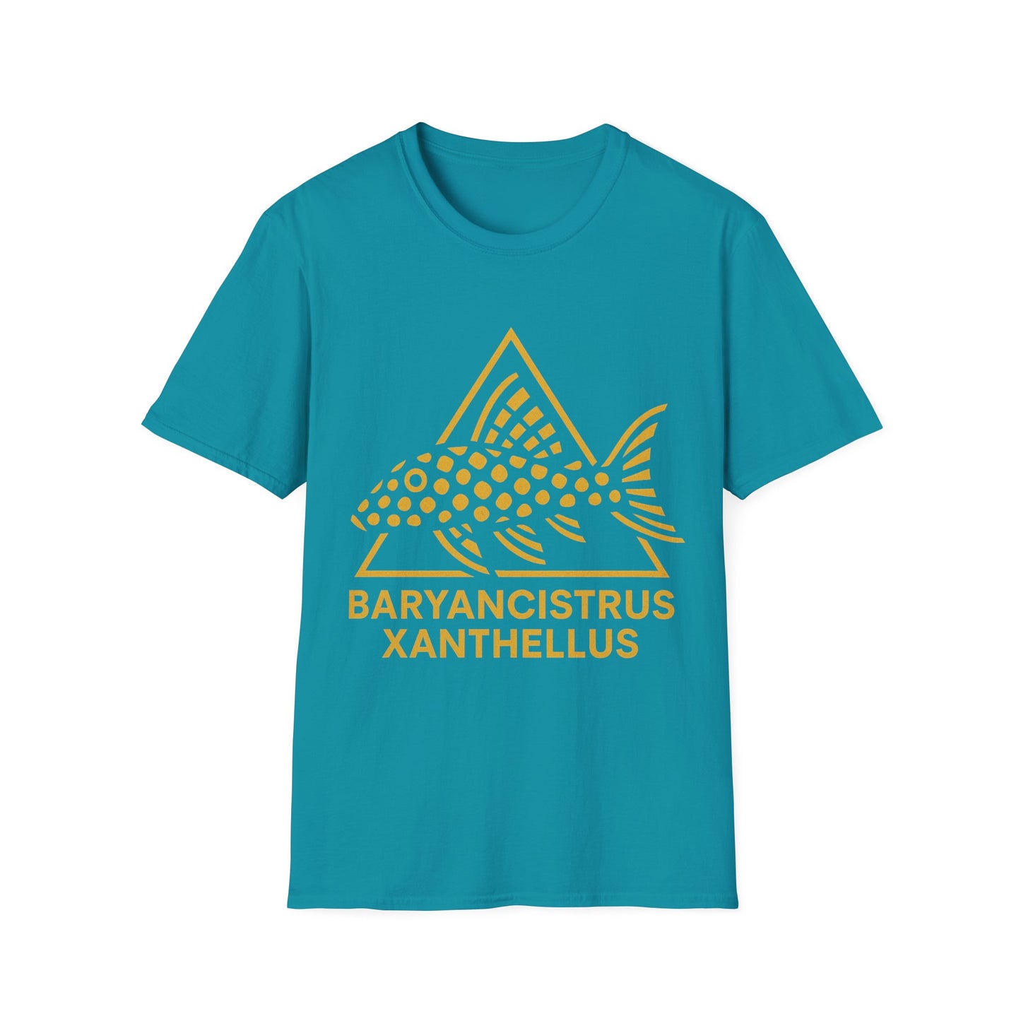 Gold Nugget Pleco Tee – Geometric Logo Catfish Design