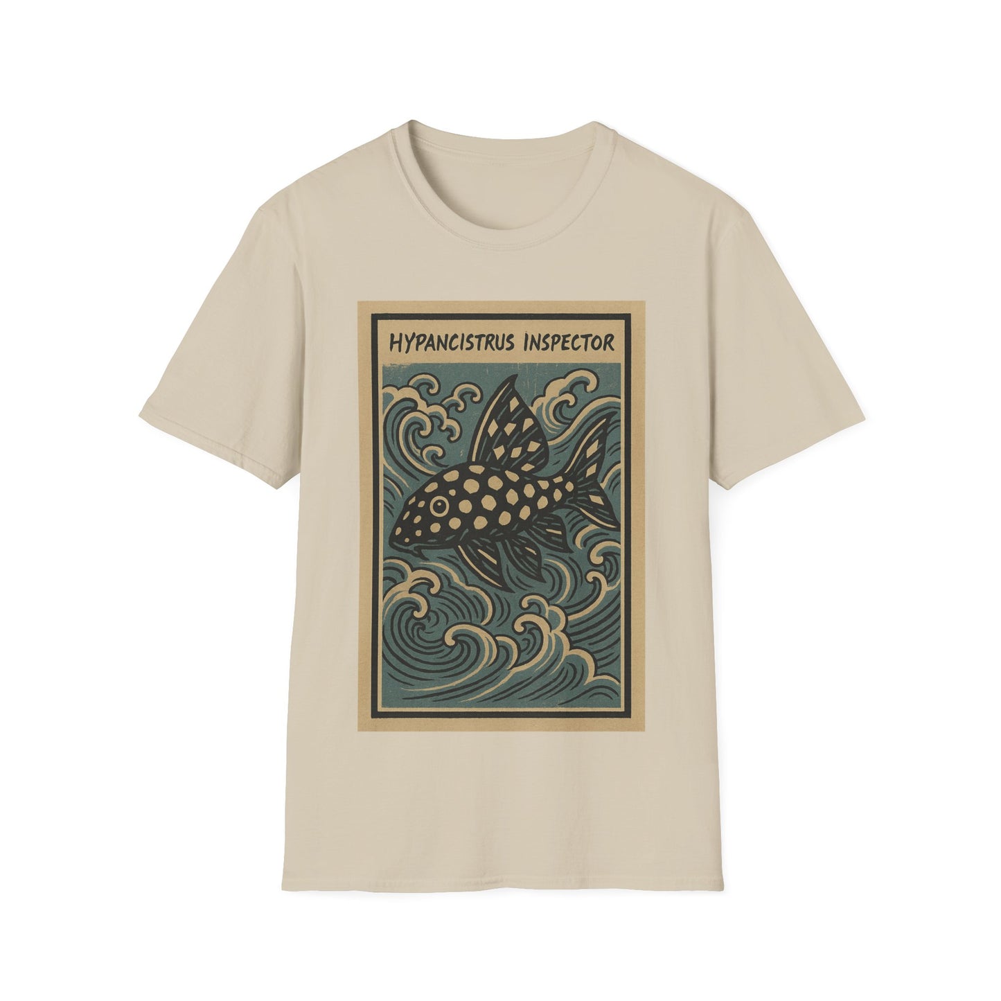 Snowball Pleco Tee – Ukiyo-e Woodblock Aquarium Art