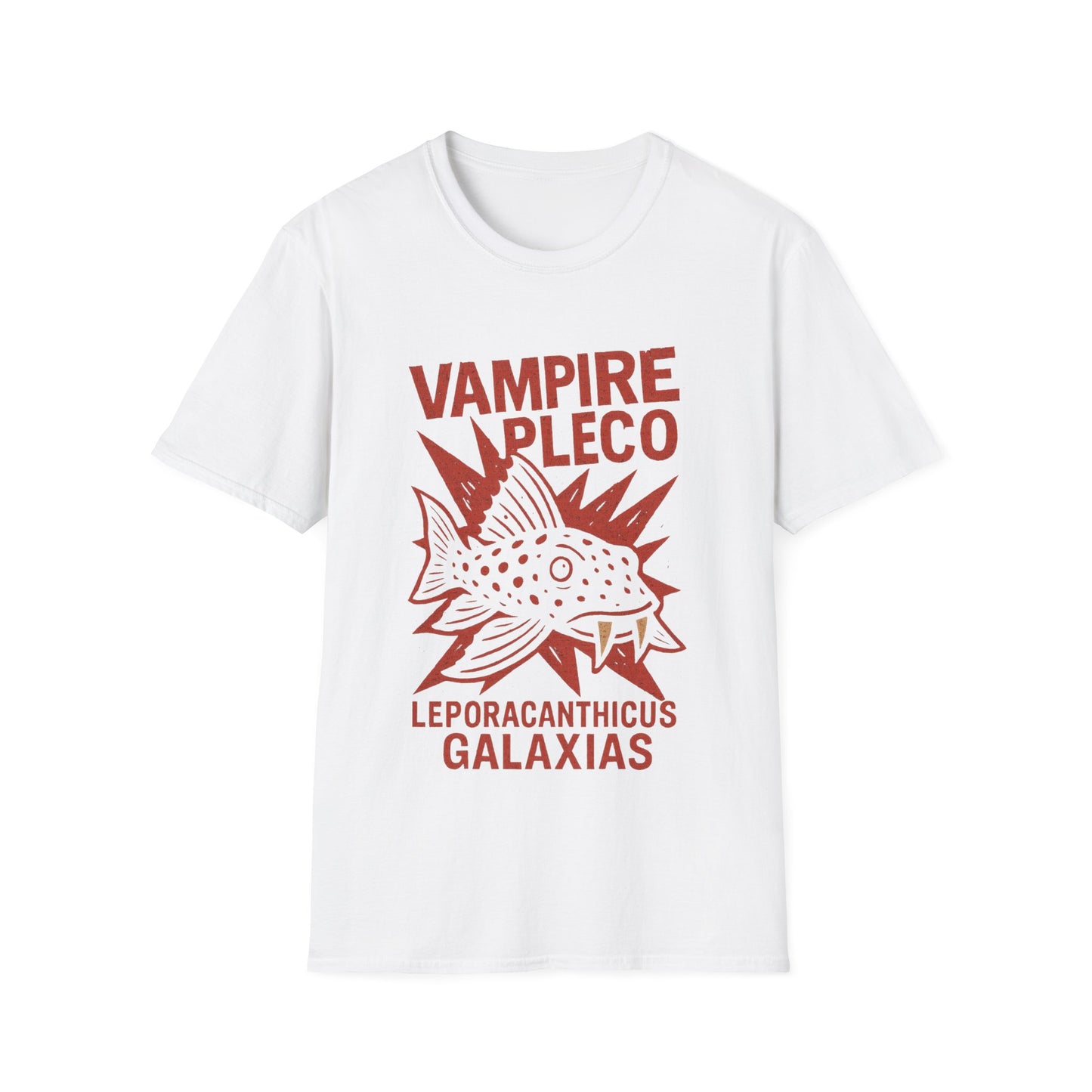 Vampire Pleco Tee – Punk Stencil Catfish Design