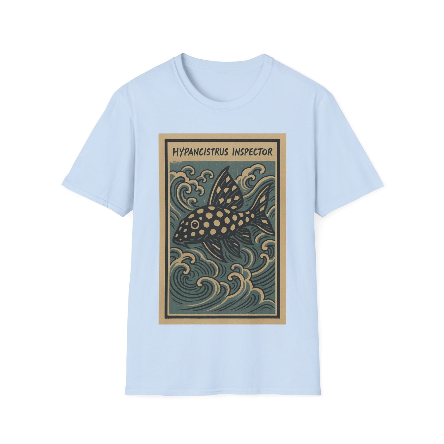 Snowball Pleco Tee – Ukiyo-e Woodblock Aquarium Art