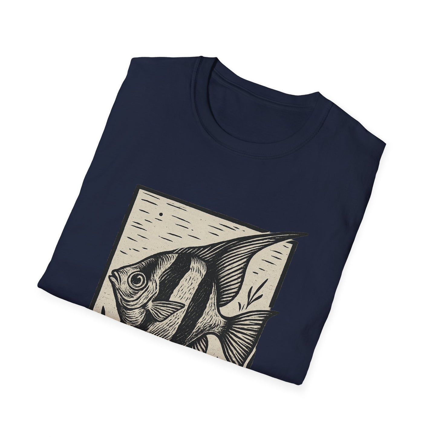 Angelfish Keeper Vintage Linocut Shirt