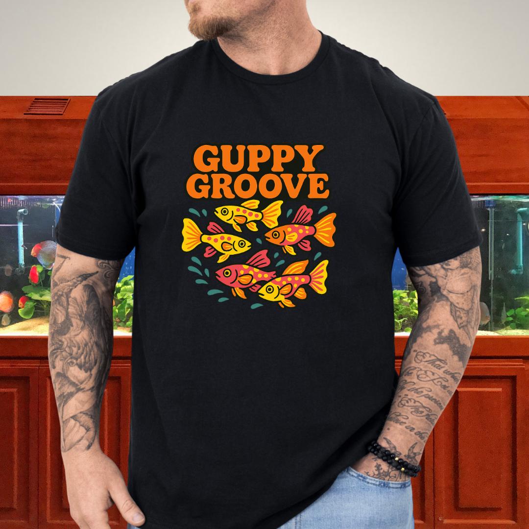 Guppy Groove Retro Neon Aquarium T-Shirt