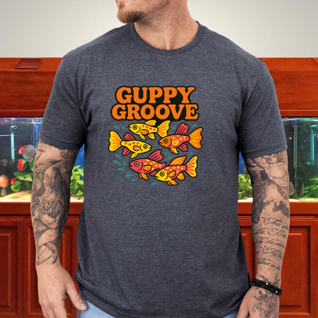 Guppy Groove Retro Neon Aquarium T-Shirt