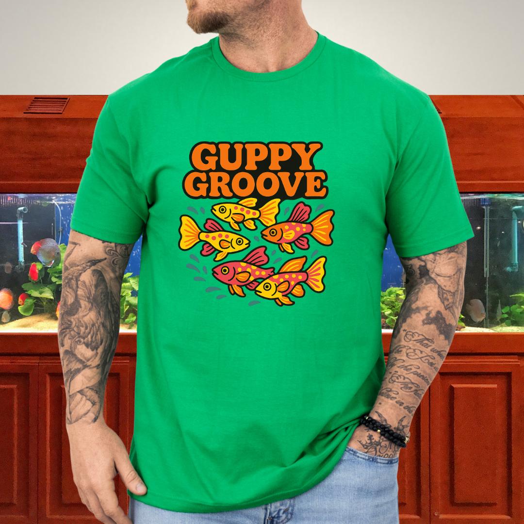 Guppy Groove Retro Neon Aquarium T-Shirt
