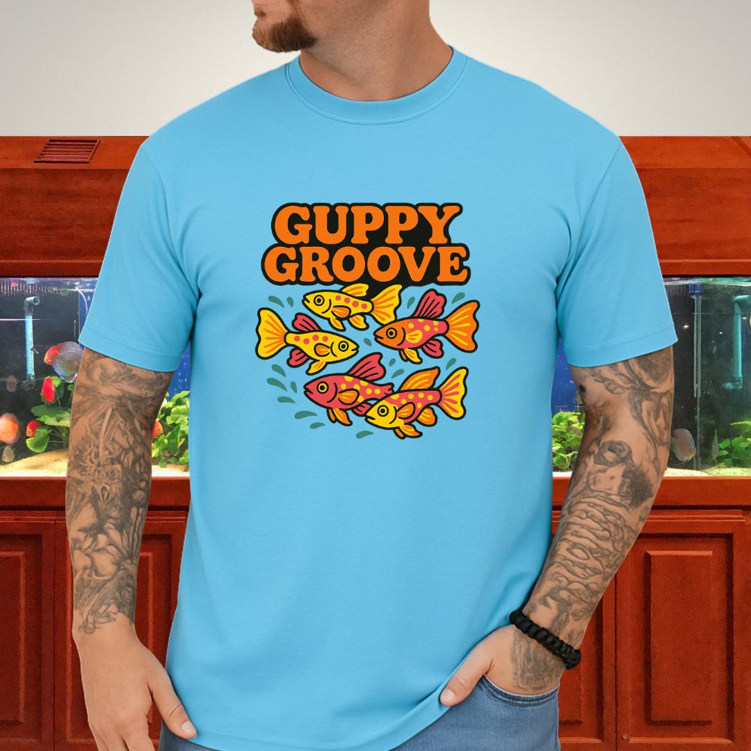 Guppy Groove Retro Neon Aquarium T-Shirt