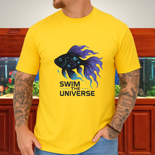 Swim the Universe Cosmic Koi Fish T-Shirt