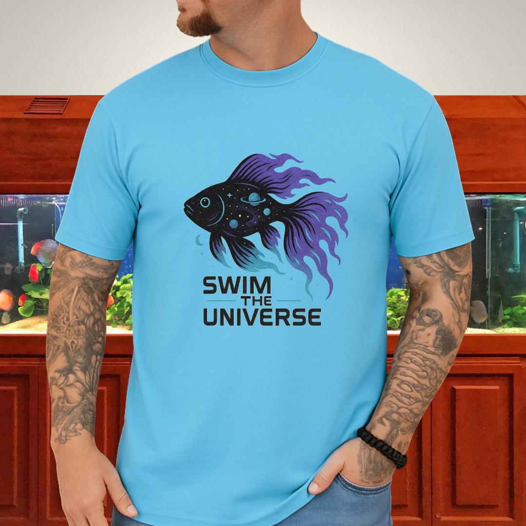 Swim the Universe Cosmic Koi Fish T-Shirt