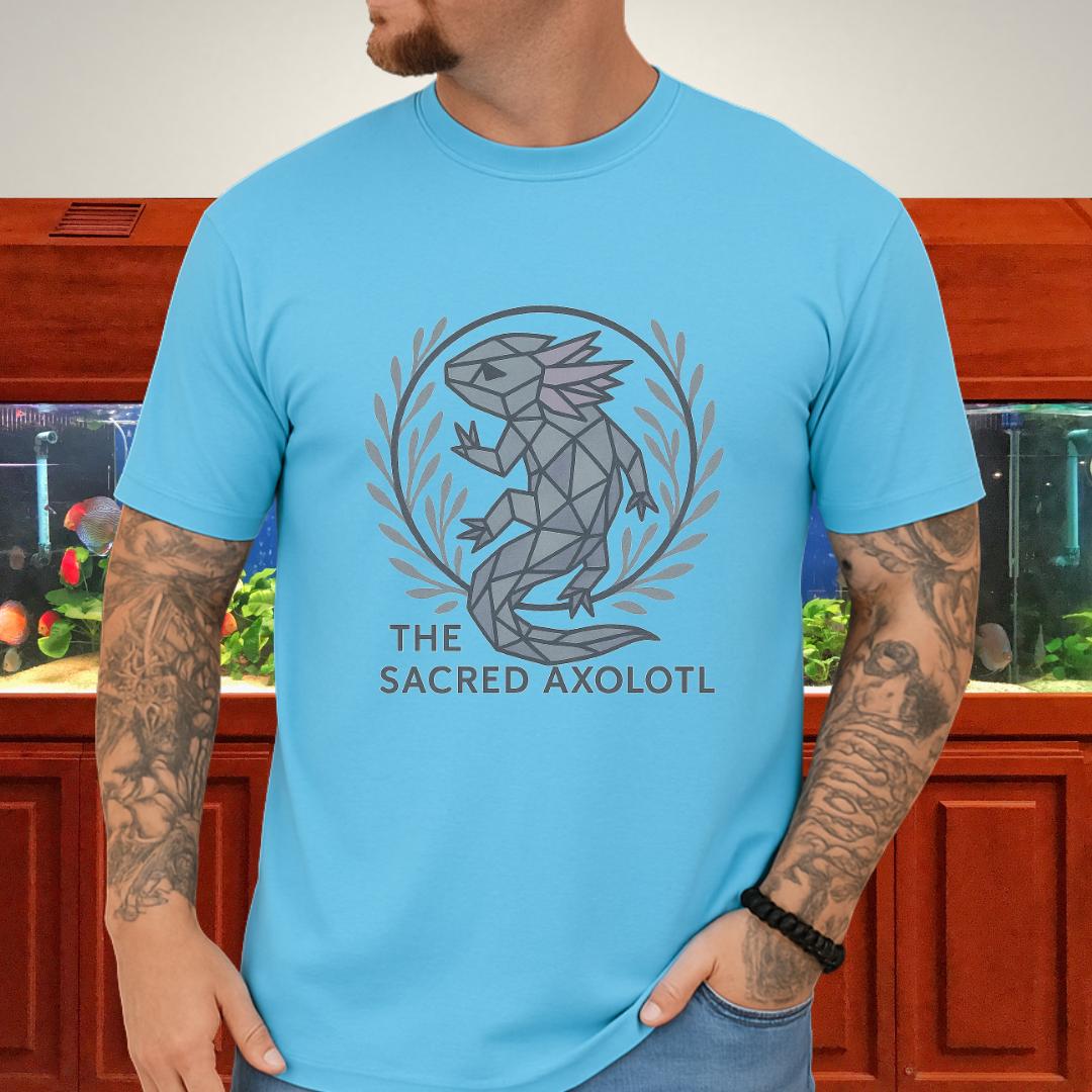 The Sacred Axolotl Geometric Symbolic T-Shirt