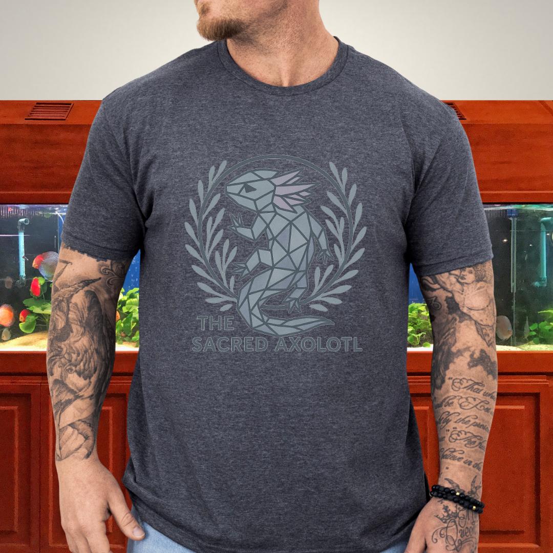 The Sacred Axolotl Geometric Symbolic T-Shirt