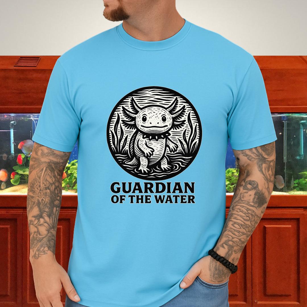 Guardian of the Water Axolotl Woodcut T-Shirt