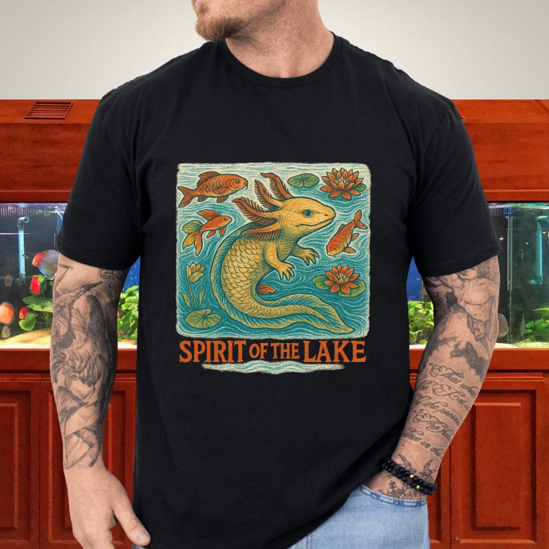 Spirit of the Lake Axolotl Ukiyo-e T-Shirt