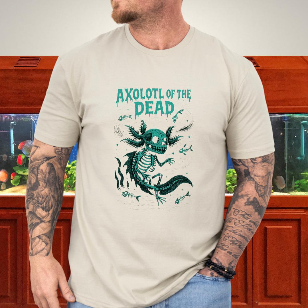 Axolotl of the Dead Surreal Skeleton T-Shirt-T-Shirt-Fish & Friends Tees