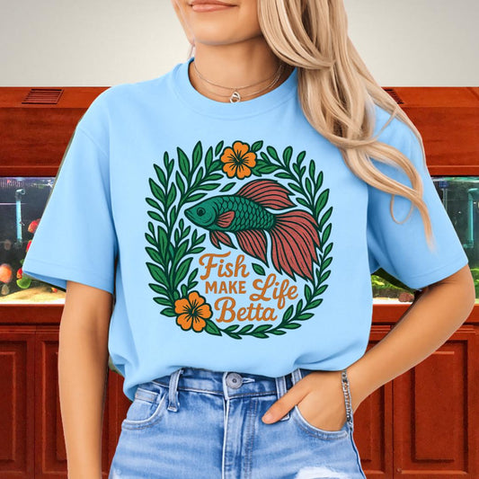 Fish Make Life Betta Nature-Inspired Betta Fish T-Shirt-T-Shirt-Fish & Friends Tees