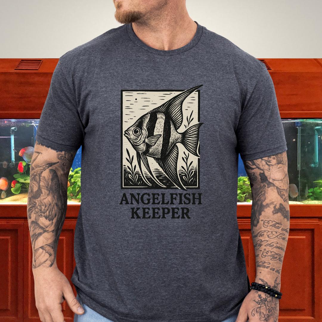 Angelfish Keeper Vintage Linocut Shirt