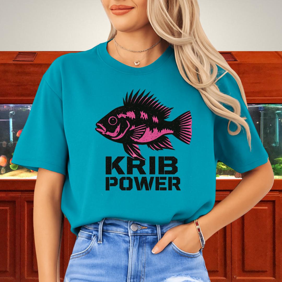 Krib Power Tee – Punk Neon Pink Kribensis Design-T-Shirt-Fish & Friends Tees