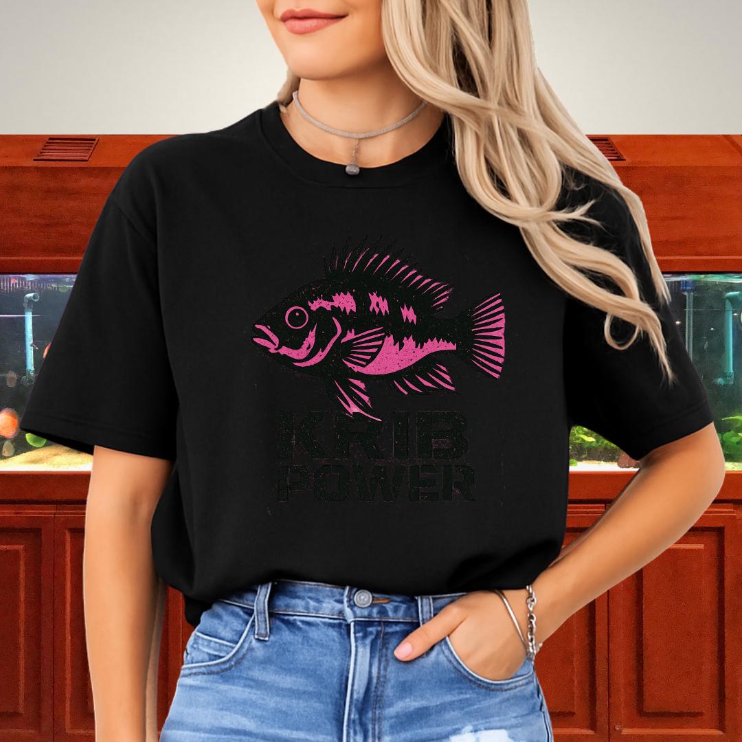 Krib Power Tee – Punk Neon Pink Kribensis Design-T-Shirt-Fish & Friends Tees