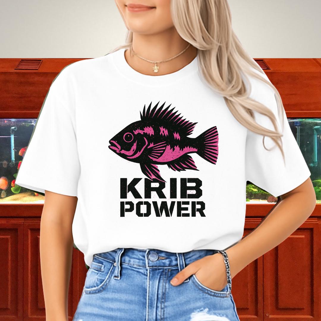 Krib Power Tee – Punk Neon Pink Kribensis Design-T-Shirt-Fish & Friends Tees