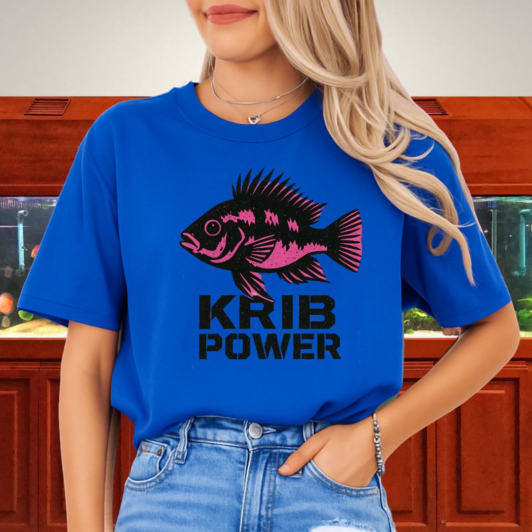 Krib Power Tee – Punk Neon Pink Kribensis Design-T-Shirt-Fish & Friends Tees