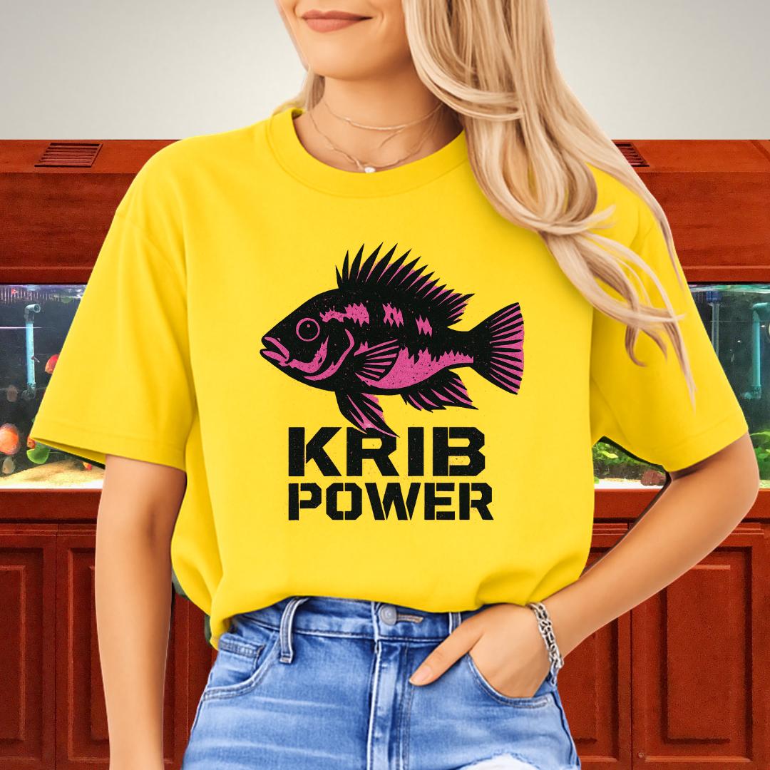 Krib Power Tee – Punk Neon Pink Kribensis Design-T-Shirt-Fish & Friends Tees