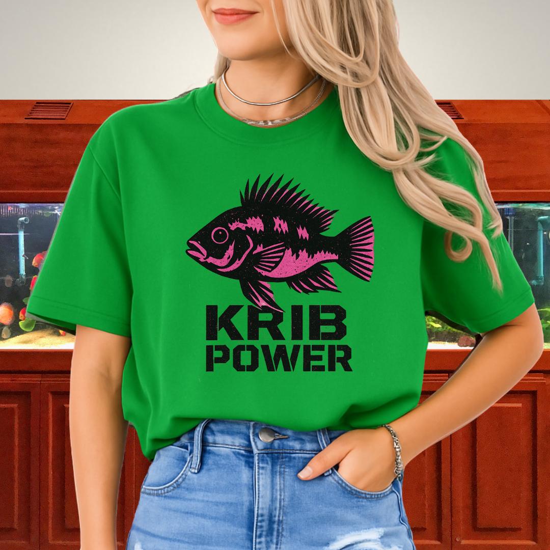 Krib Power Tee – Punk Neon Pink Kribensis Design-T-Shirt-Fish & Friends Tees