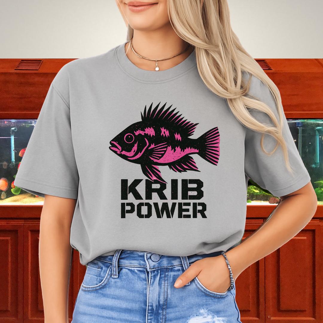 Krib Power Tee – Punk Neon Pink Kribensis Design-T-Shirt-Fish & Friends Tees