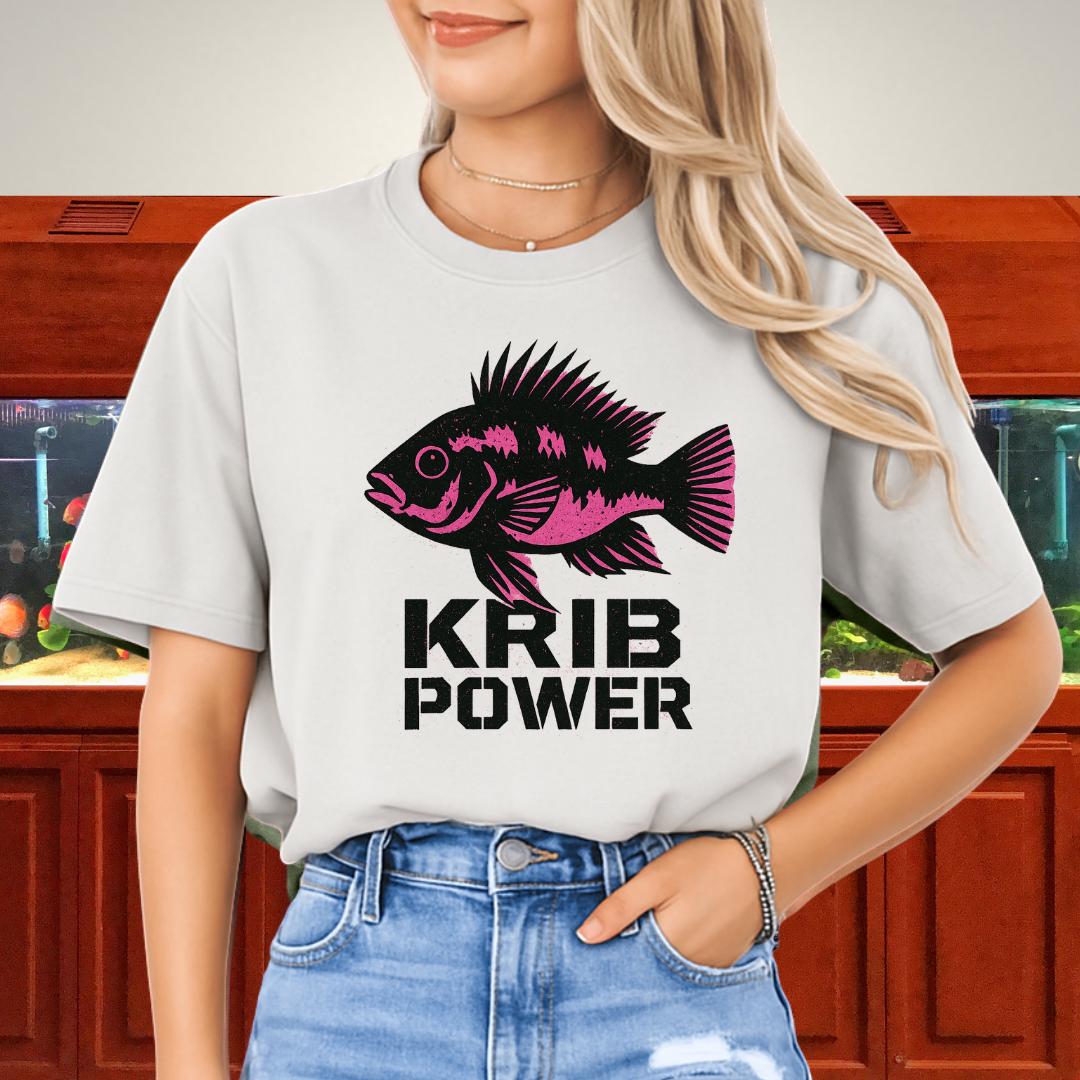 Krib Power Tee – Punk Neon Pink Kribensis Design-T-Shirt-Fish & Friends Tees