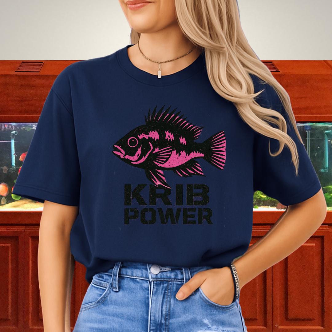 Krib Power Tee – Punk Neon Pink Kribensis Design-T-Shirt-Fish & Friends Tees
