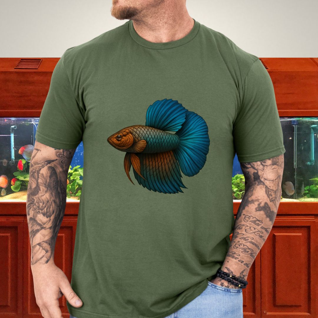 Dragon Glory Betta Shirt – Metallic Airbrush Aquarium Fish Tee