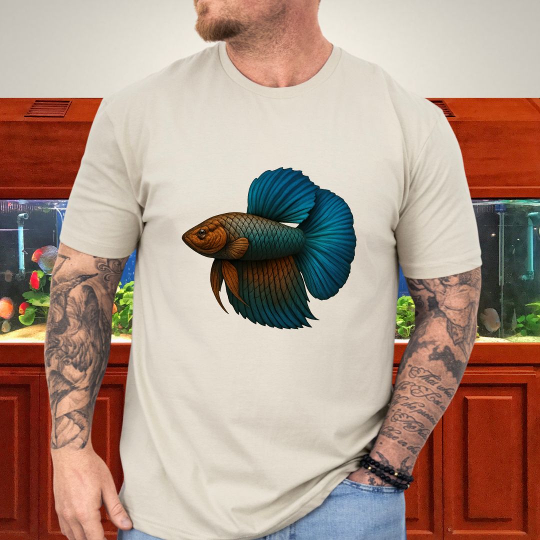 Dragon Glory Betta Shirt – Metallic Airbrush Aquarium Fish Tee-T-Shirt-Fish & Friends Tees