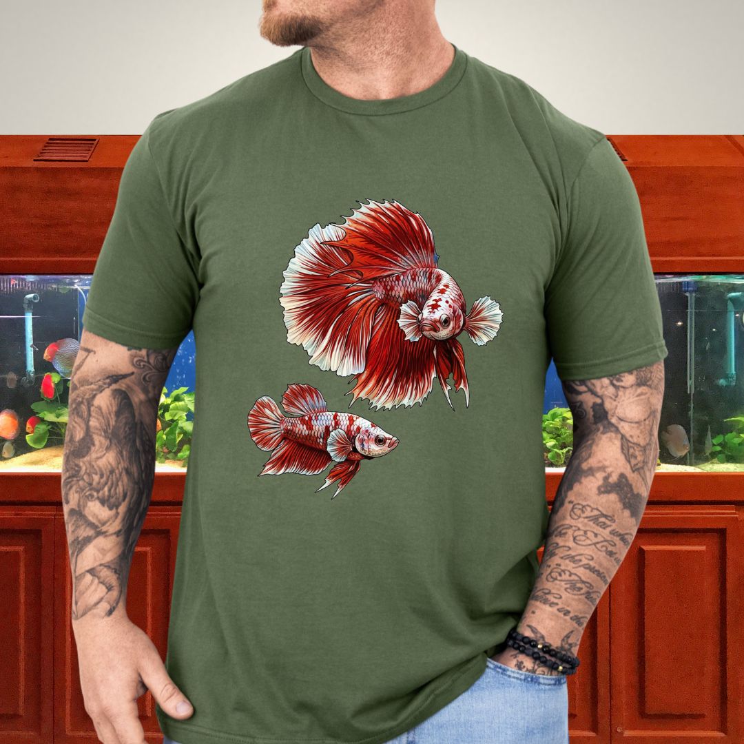 Betta Courtship Dance Tee-T-Shirt-Fish & Friends Tees