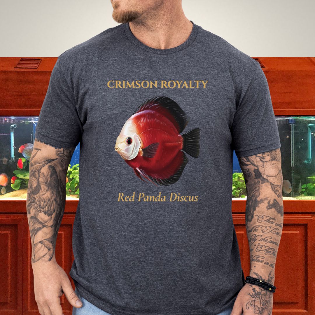 Crimson Royalty – Red Panda Discus Tee-T-Shirt-Fish & Friends Tees